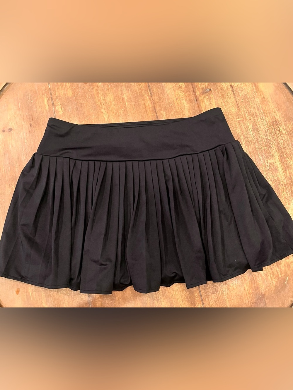 Laura Ashley Large Black Mini Pleated Skort Active Athleisure Pickleball Errands